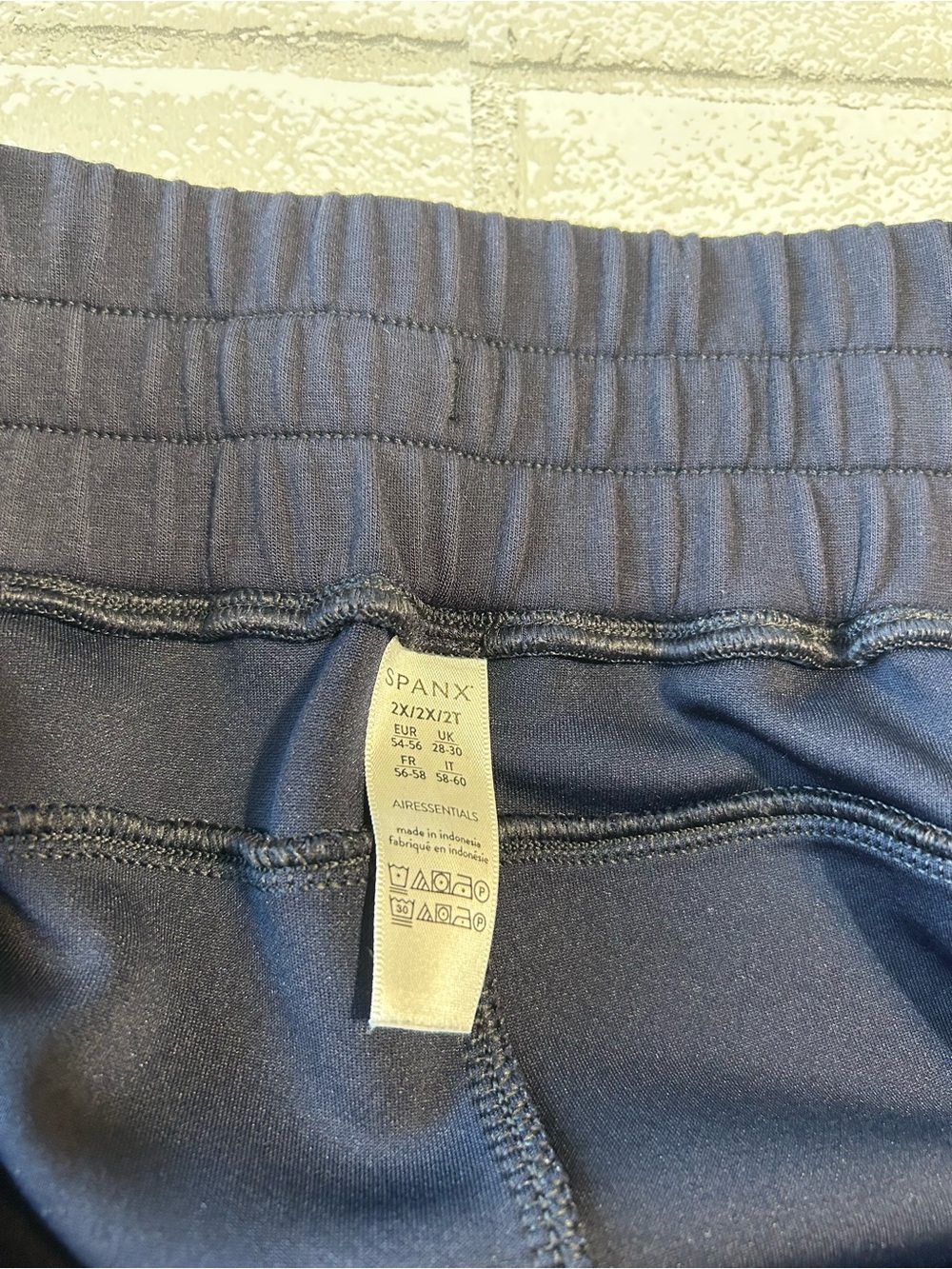 Spanx Air Essential Wide-Leg Lounge Pants - Navy Blue - Picture 5 of 9